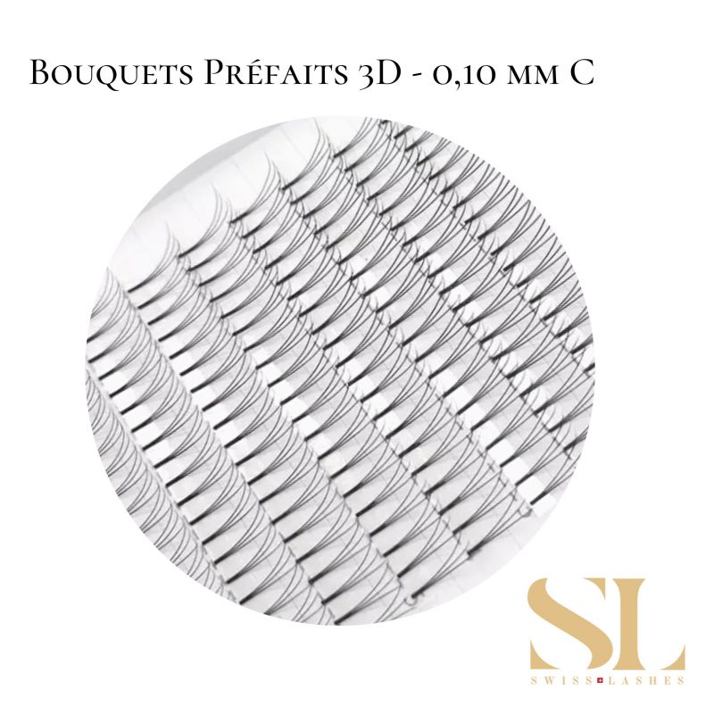 Cils Bouquets Préfaits 3D – 0,10 SWISS LASHES