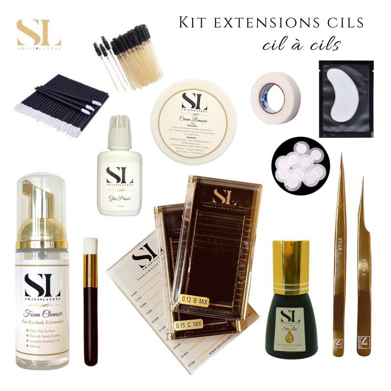 KIT EXTENSION CILS «CIL à CIL » SWISS LASHES